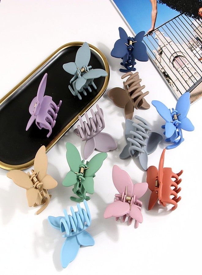 ALIMITOPIA Butterfly Hair Claw Clip Non Slip Matte Hairpin Barrette Headdress Bobby Pins Headwear Hair Jaw Clamp Clip Accessories for Women Girl Thick Thin Hair(Medium 2.7 inches;9pcs) - Image 4